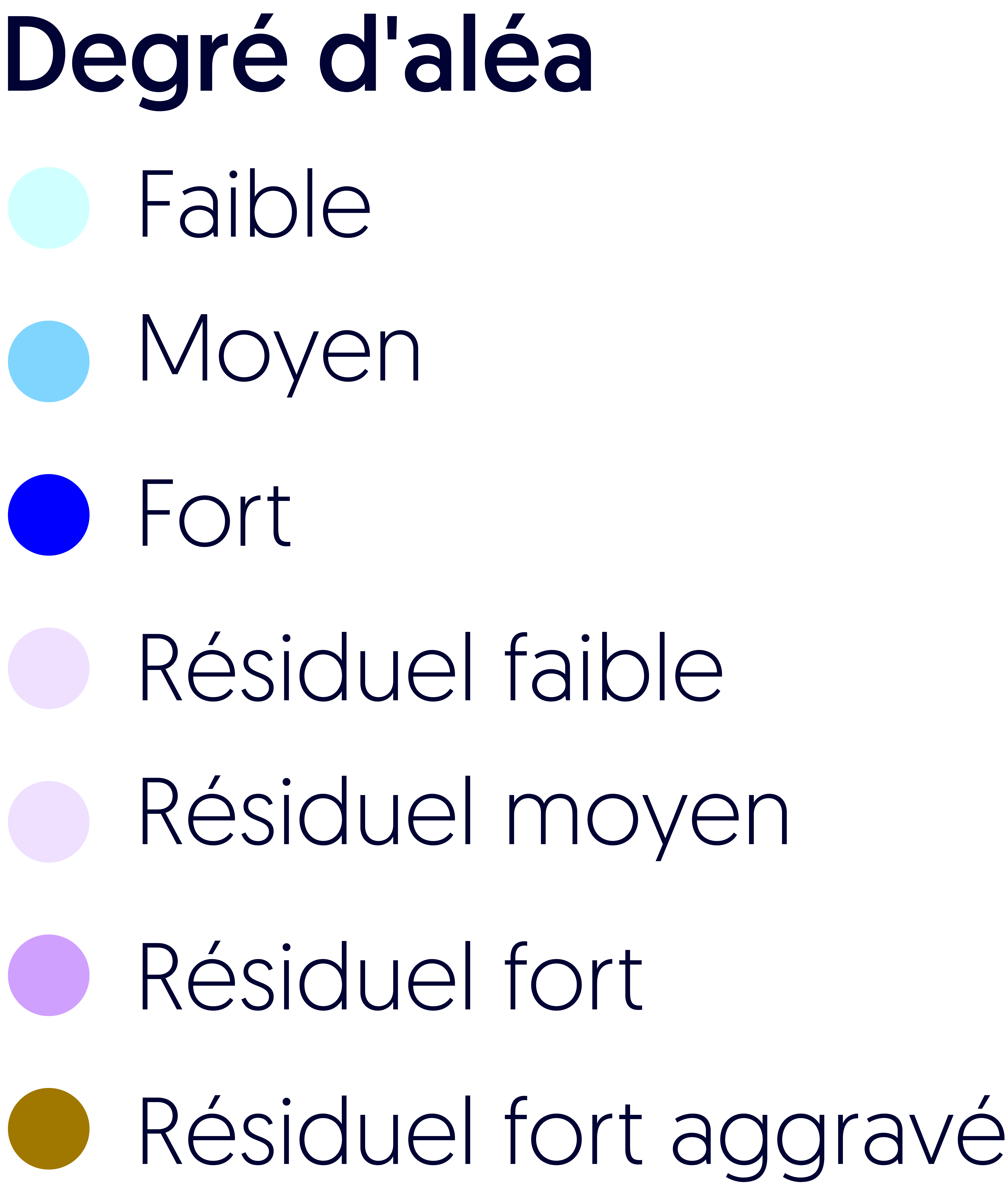 Légende aléa inondation